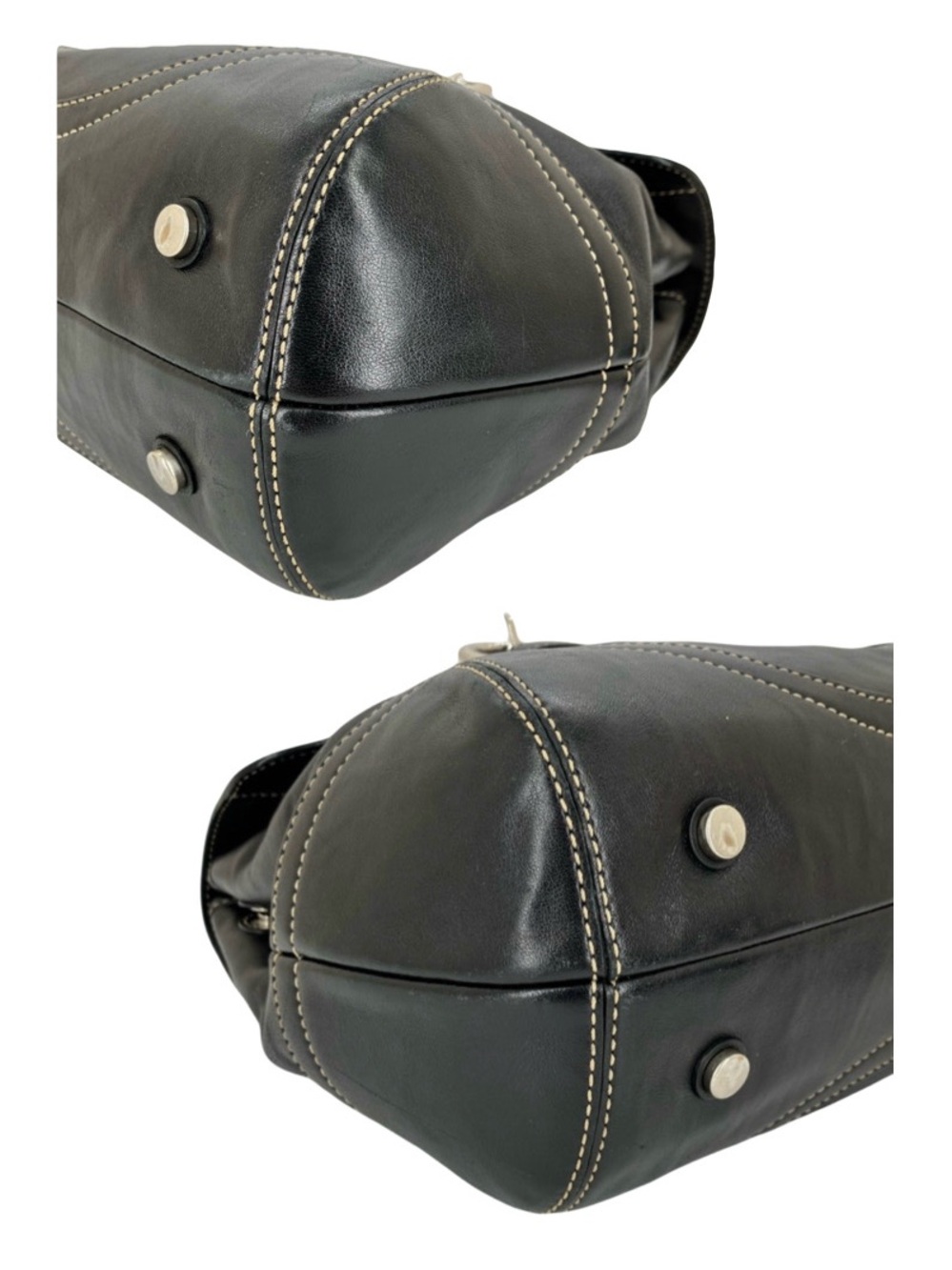 🐴 Coach 9636 Y2K Vintage Hamptons Soho Black Leather Satchel/Flap Shoulder Bag - Picture 7 of 13